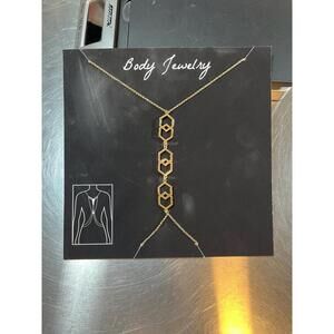 NWT Almight Body Jewelry Gold Geometric Design Chain‎